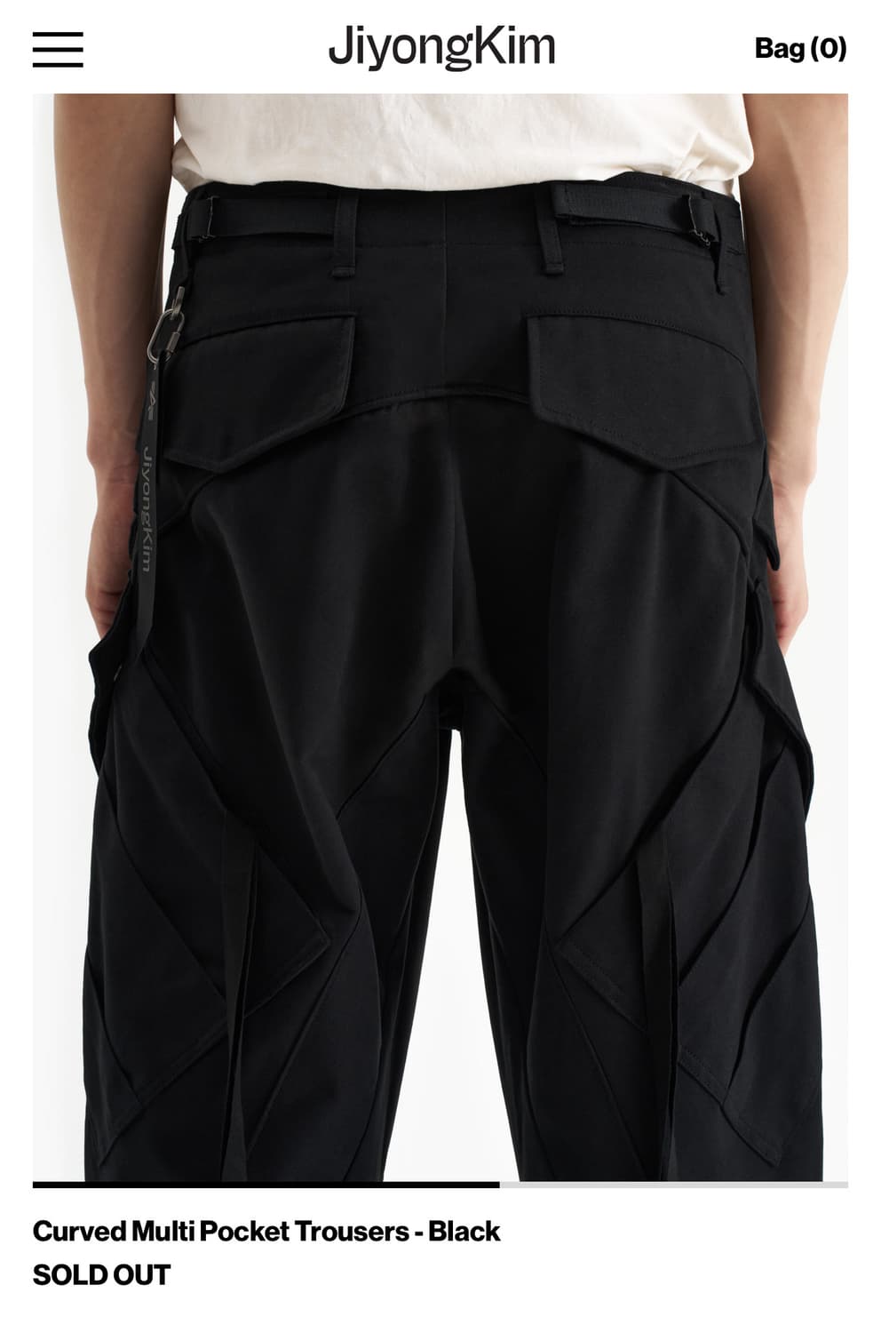 지용킴 curved multi pocket trousers m사이즈 상품이미지2