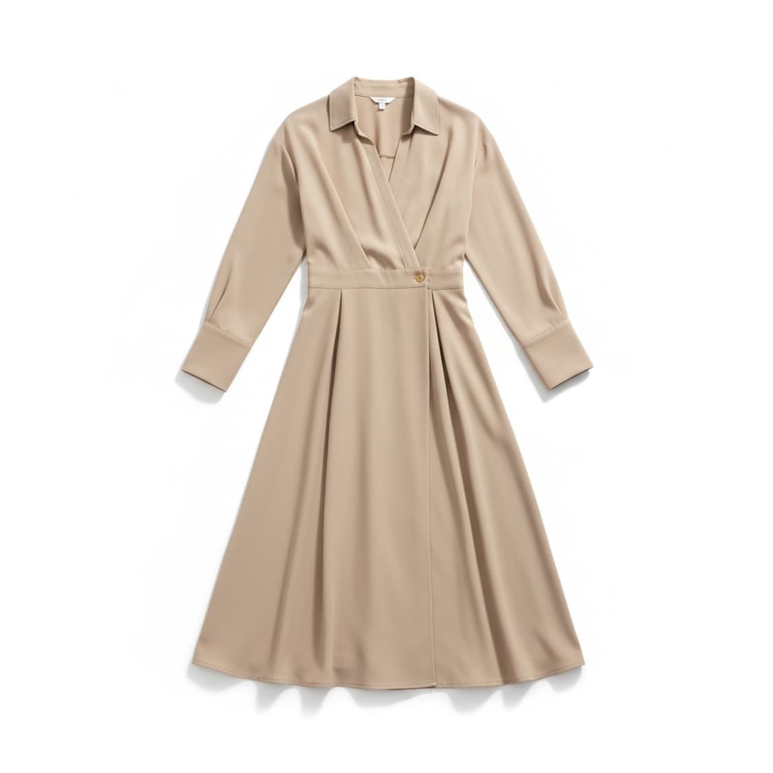 라메레이 베이지 랩 스타일 롱 원피스 S 상품이미지1