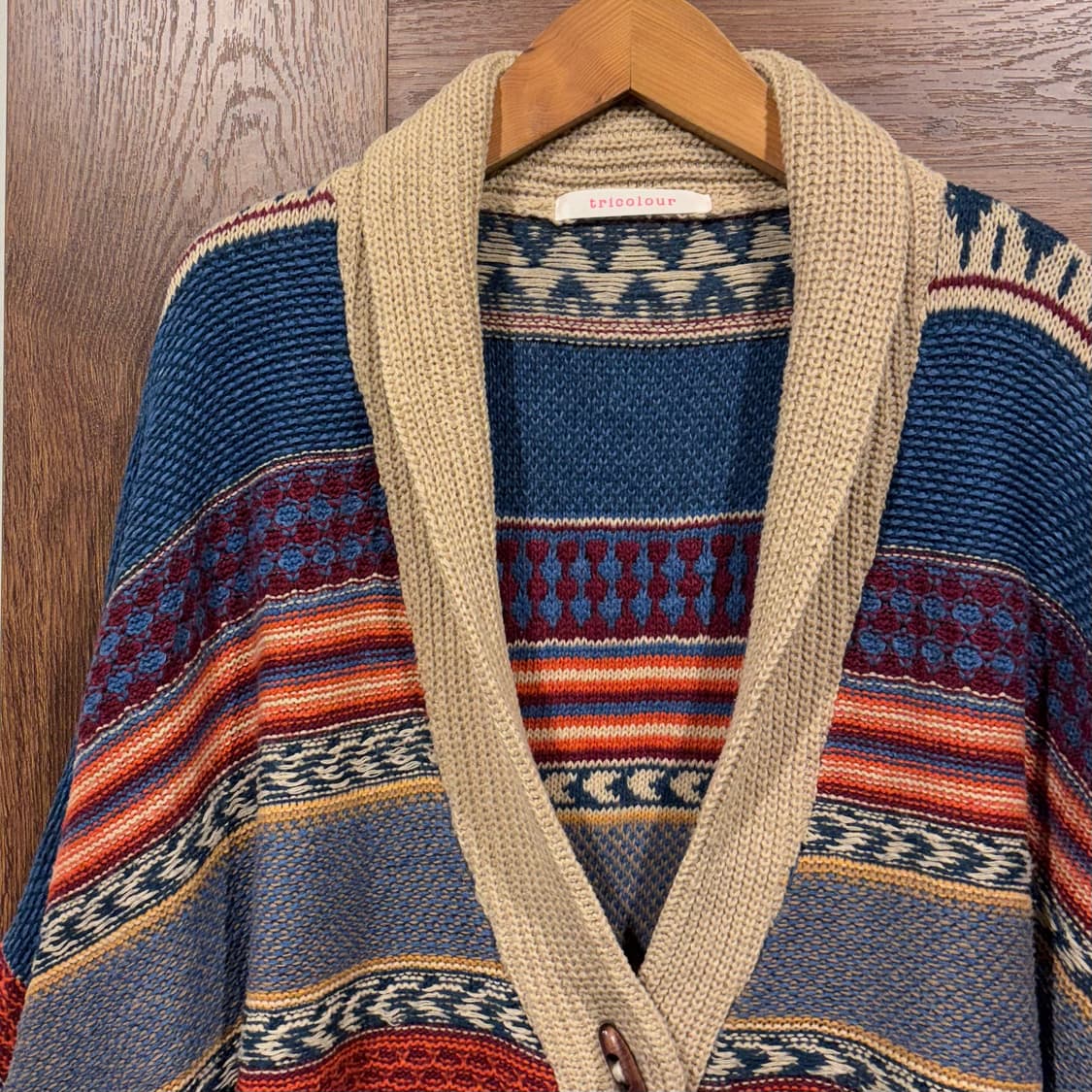 일본 빈티지 에스닉 히피 가오리핏 니트 가디건 상품이미지6