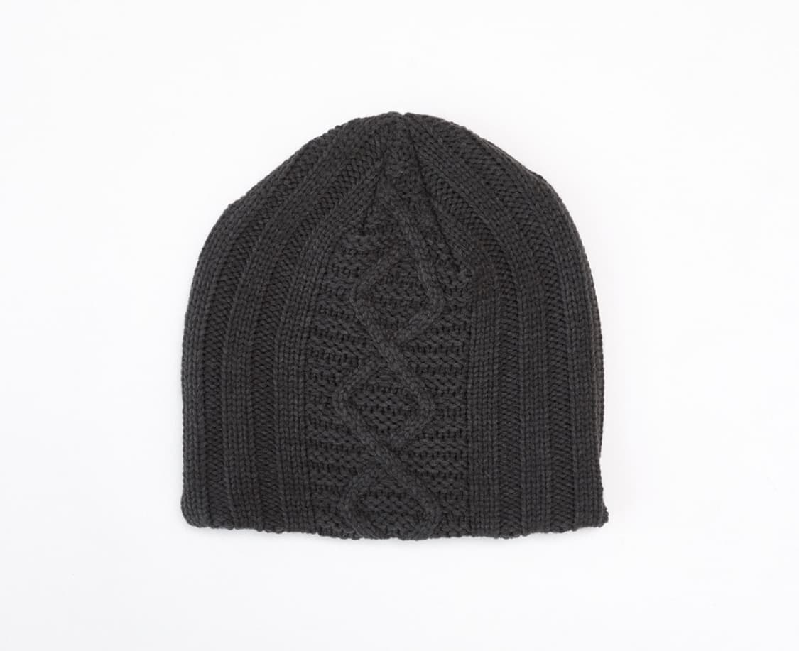 해칭룸 자카드 빅 비니 차콜 상품이미지1