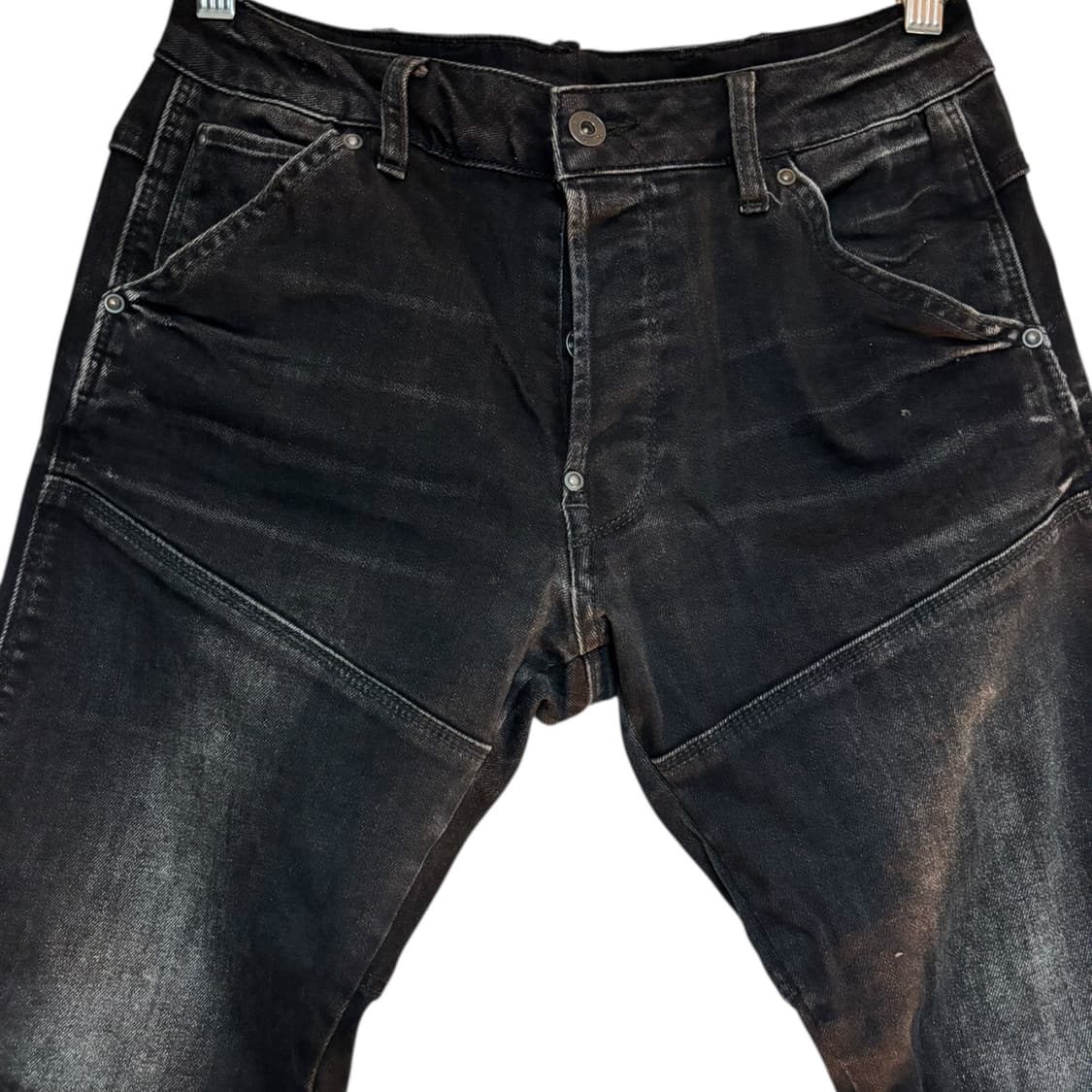 지스타로우 5620 3D Slim 바이커 블랙 데님팬츠 상품이미지3