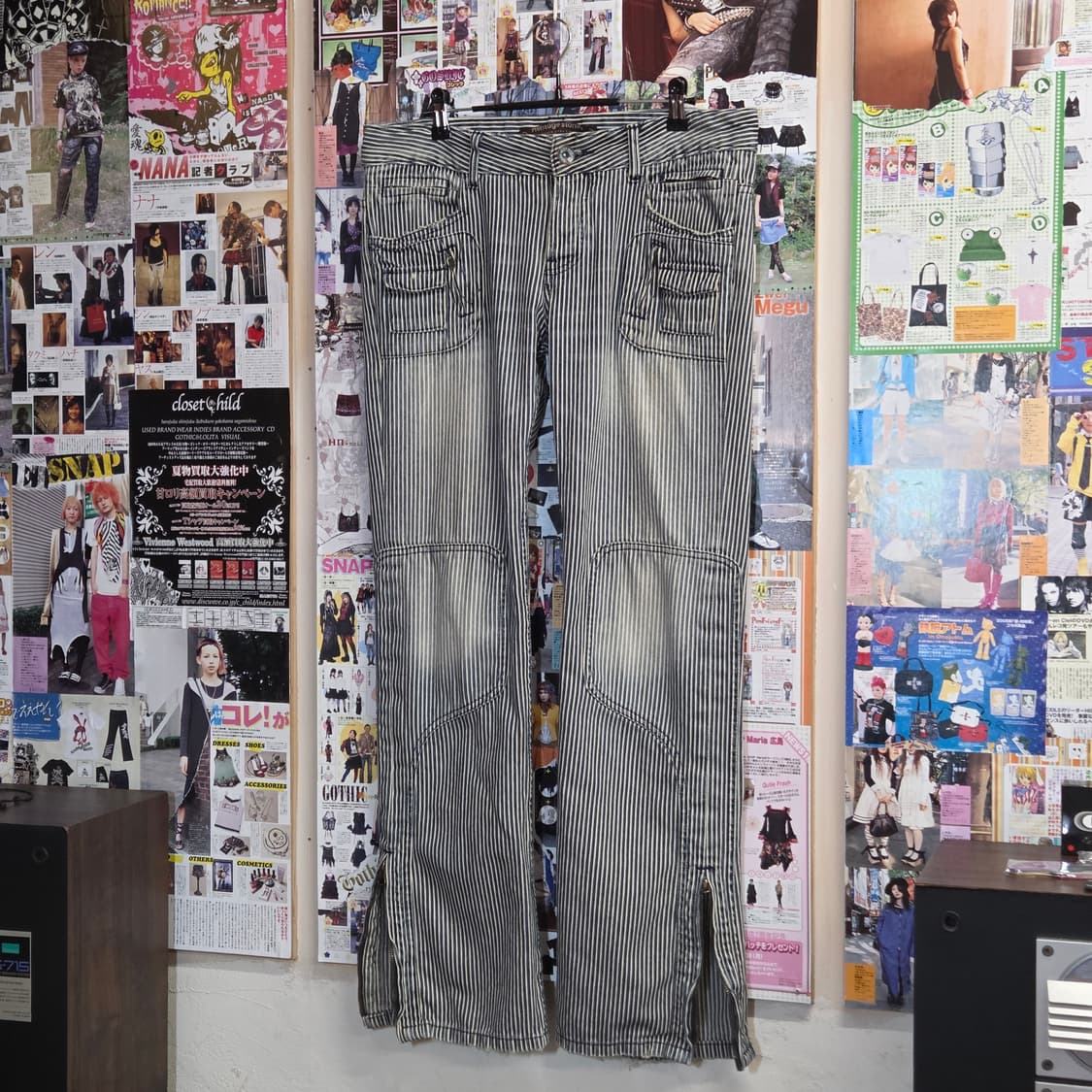 JPN 버튼플라이 로우라이즈 히코리 코튼팬츠 상품이미지2