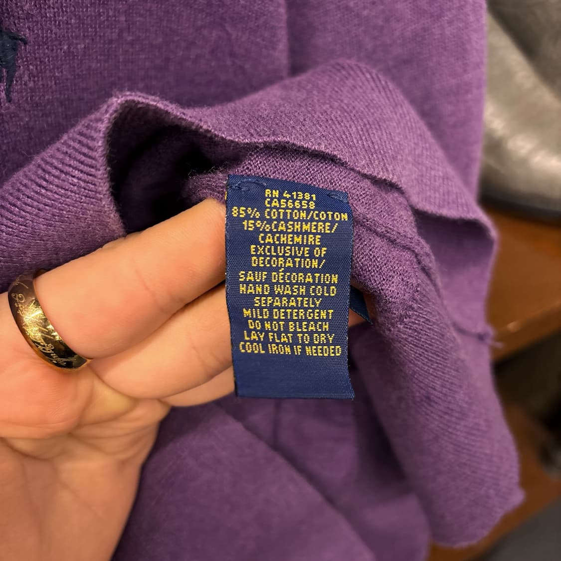 신형라벨 폴로 랄프로렌 캐시미어 라운드넥 니트 스웨터 N725 상품이미지7