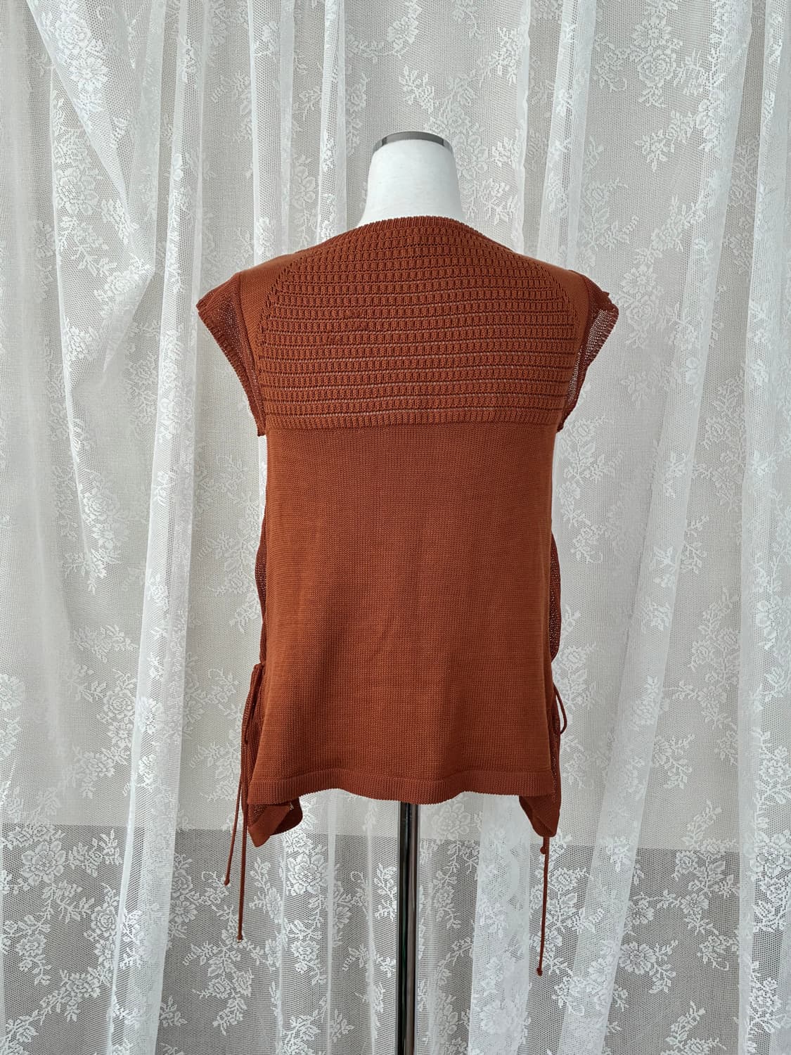 38) 엠포리오 아르마니 리본 니트 탑 브라운 상품이미지3