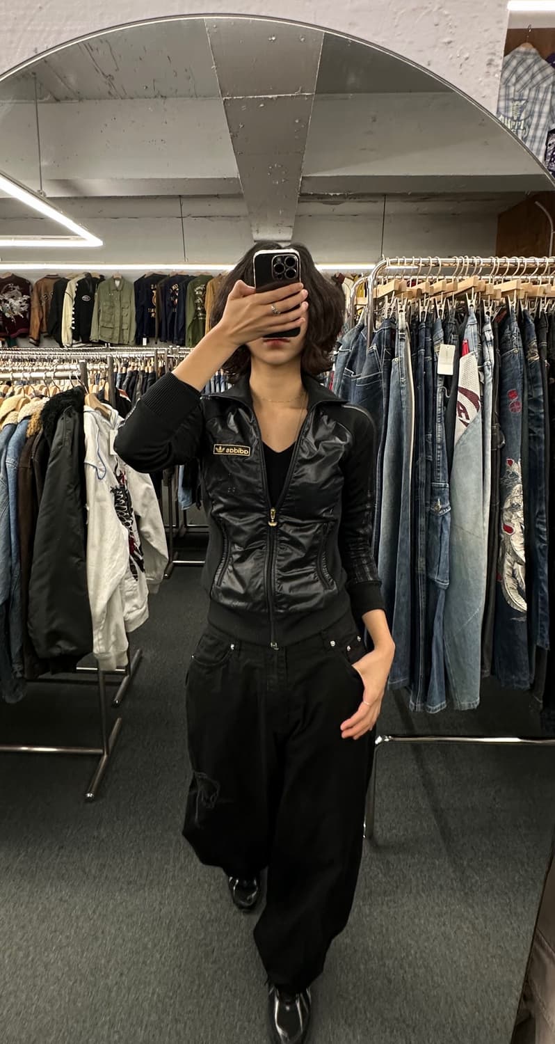 85)아디다스 빈티지 여성 검/골 트랙탑 져지 집업 상품이미지1