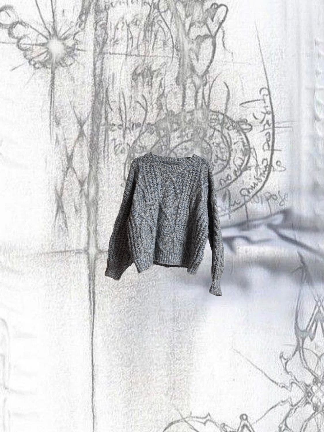 빈티지 그레이 니트 상품이미지2