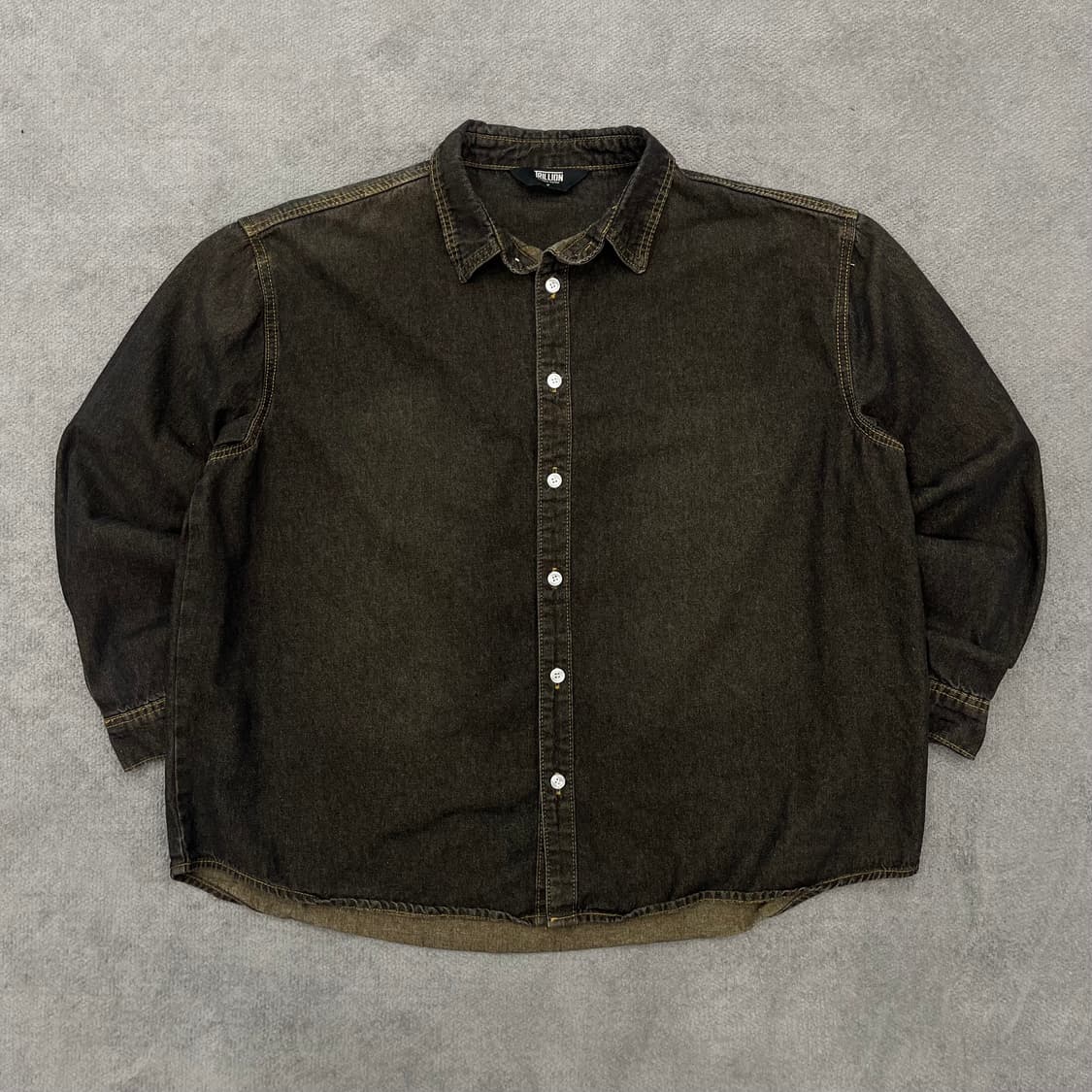 M Trillion 데님 셔츠 블랙 워싱 셔츠 상품이미지1