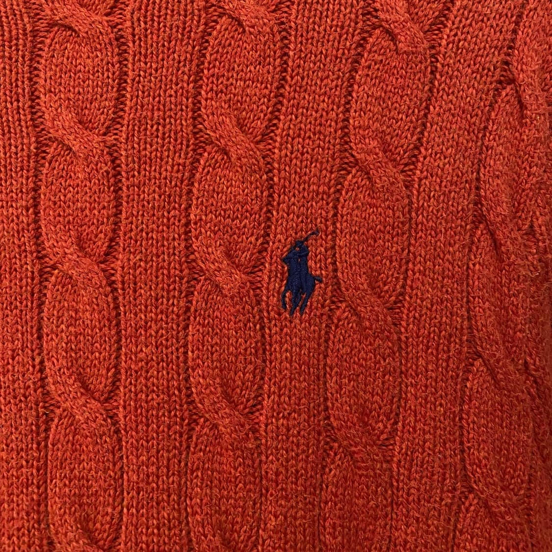 폴로 랄프로렌 신형 케이블 코튼 니트 오렌지 상품이미지4