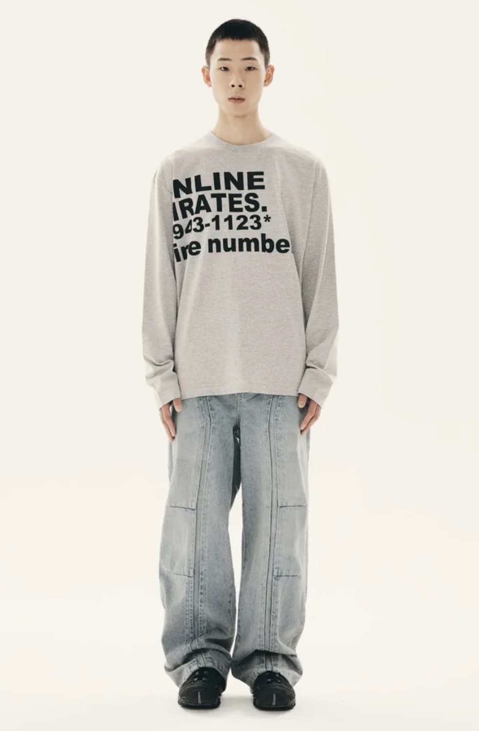 더콜디스트모먼트 online long sleeve Grey 상품이미지2