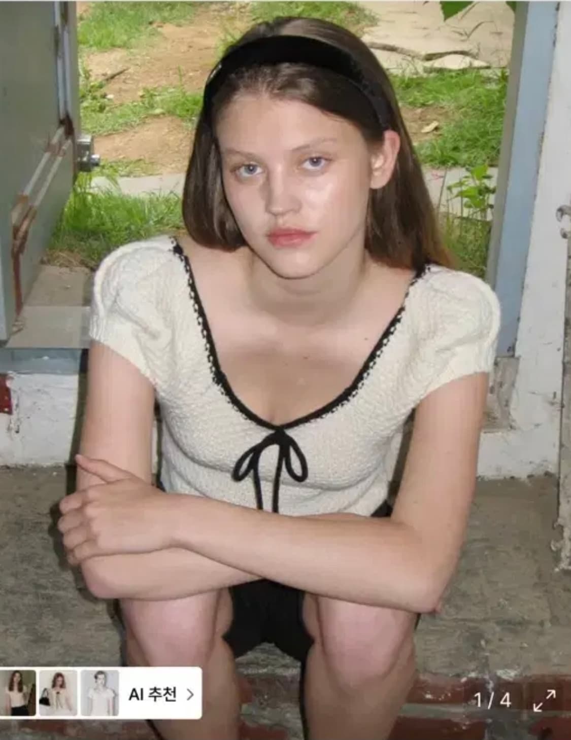 시눈 퍼프 니트 아이보리 상품이미지1