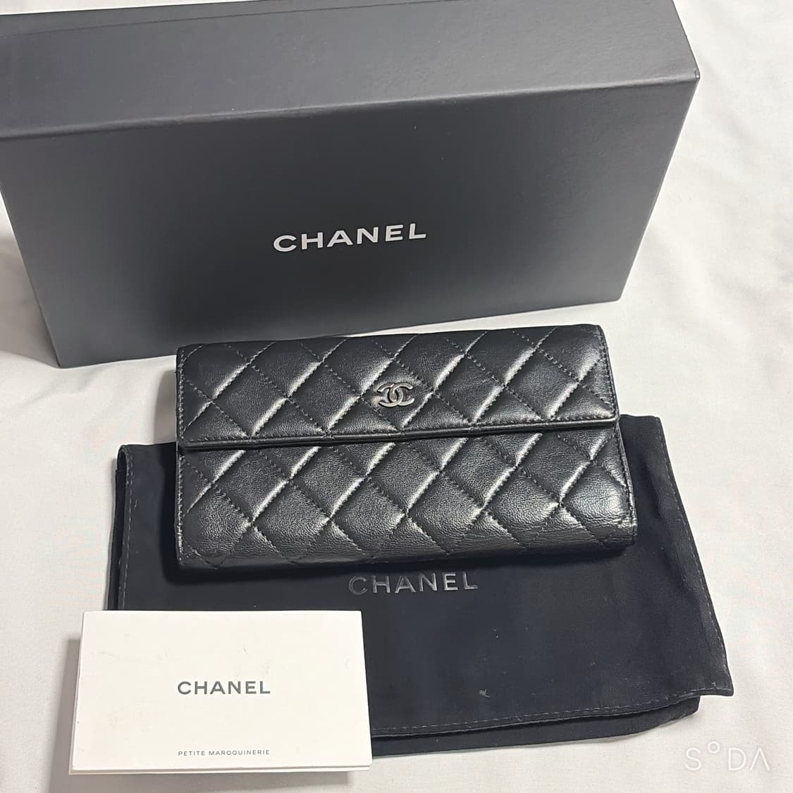 샤넬 램스킨 장지갑 블랙 상품이미지1