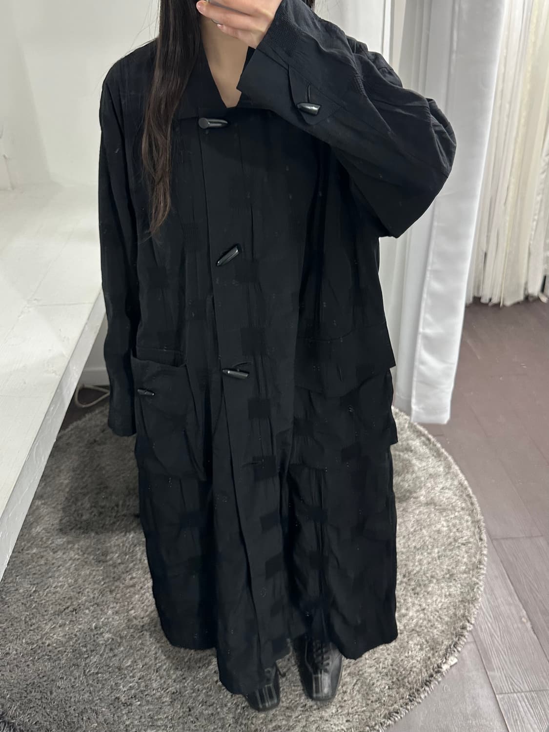 vintage-trois duffle long coat 상품이미지4