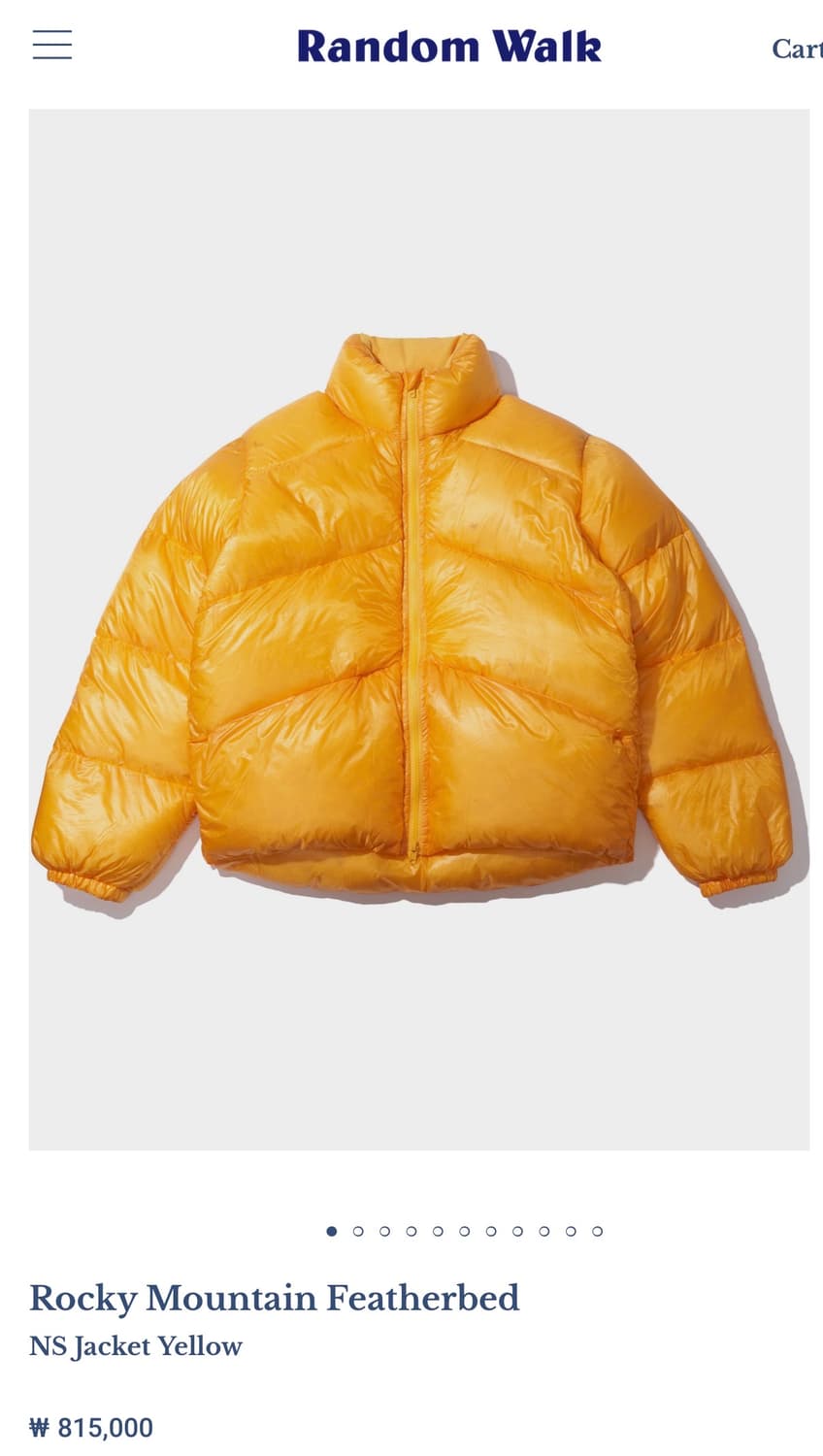 록키마운틴 NS패딩 신형 40 옐로우(새제품) 상품이미지6