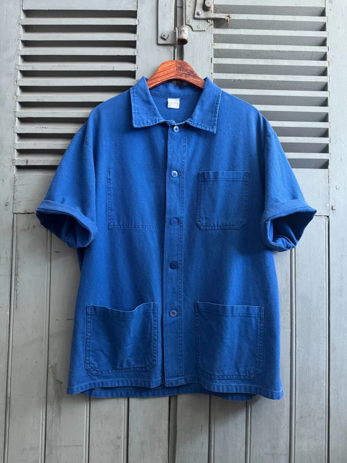 [XL]7~80's 빈티지 워싱 하프 프렌치 워크자켓 상품이미지1