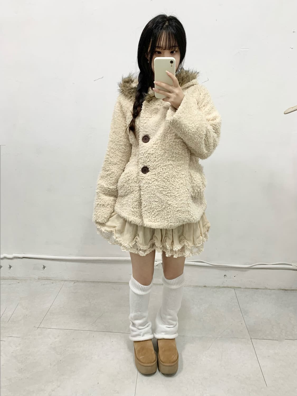 [SENA PARMO] 라떼갸루 폭닥 퍼 후드 상품이미지2