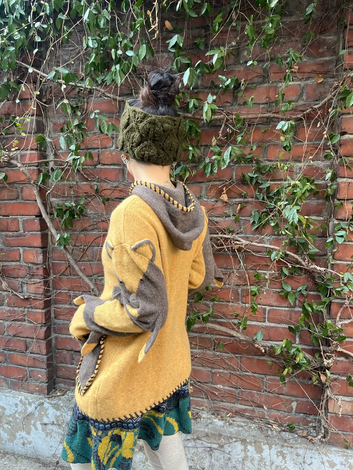 너구리 캐릭터 니트 가디건 상품이미지6