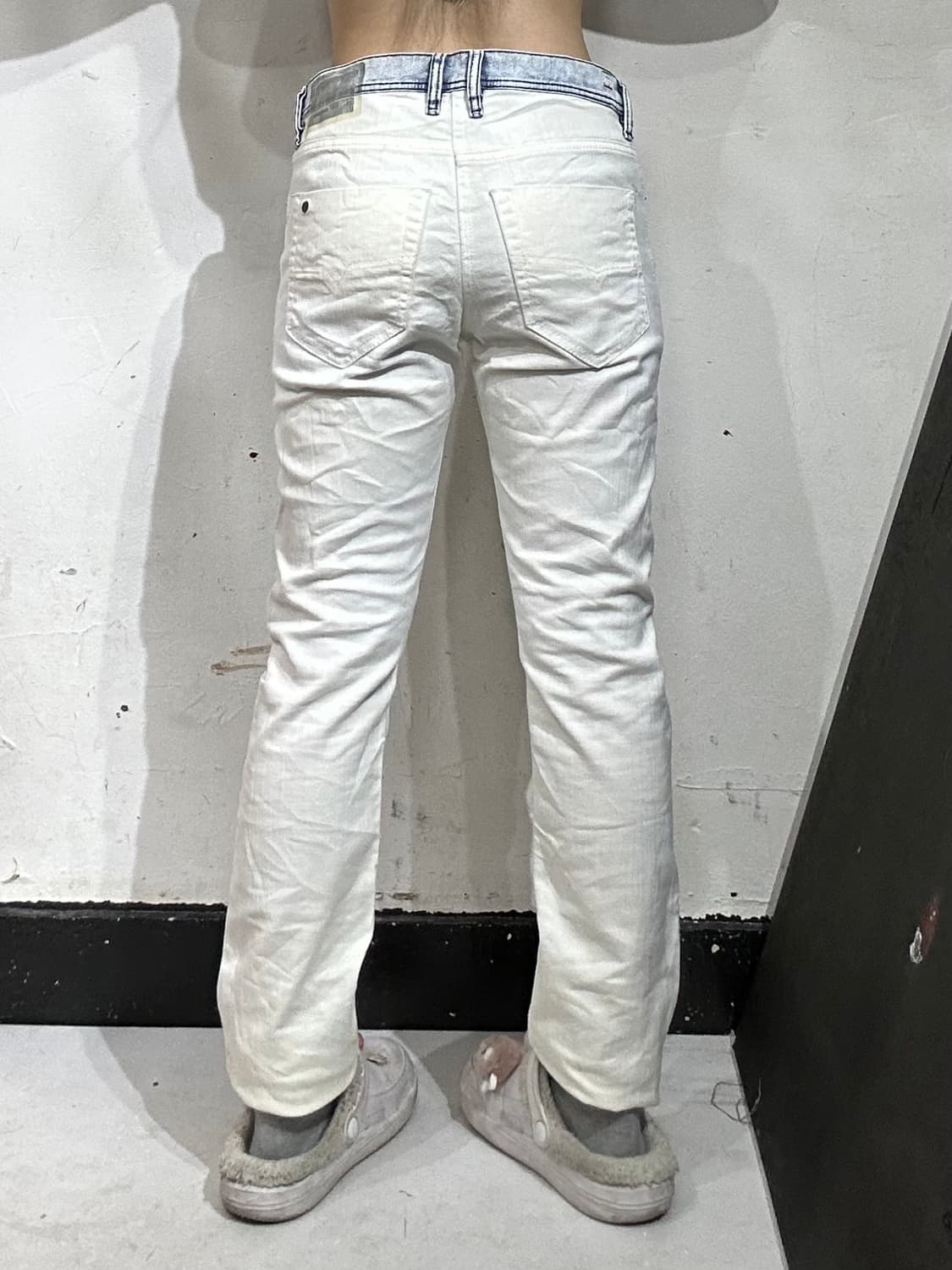 디젤 화이트 데님 투톤 아카이브 청바지 28 상품이미지3