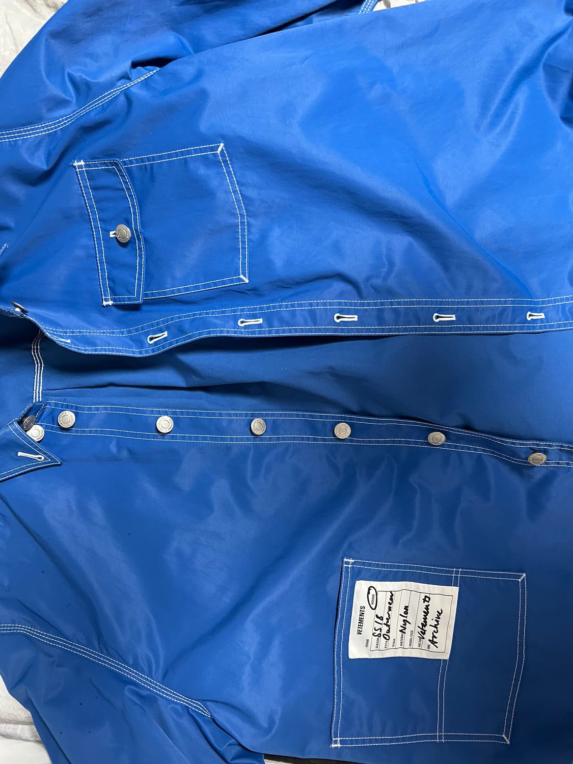 베트멍(VETEMENTS) 18SS 아카이브 패치 셔츠 블루 (S사이즈) 상품이미지8