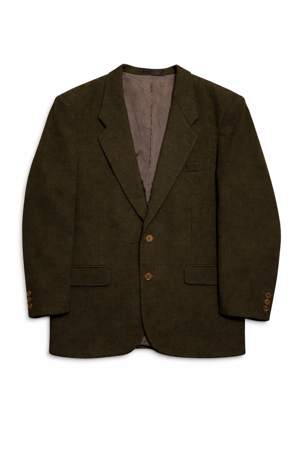 JPN 00s 일본 빈티지 폴스미스 런던 올리브 울 헤링본 블레이저 L 상품이미지1