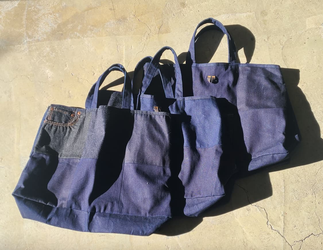 데님 패치워크 에코백 토트백 상품이미지7