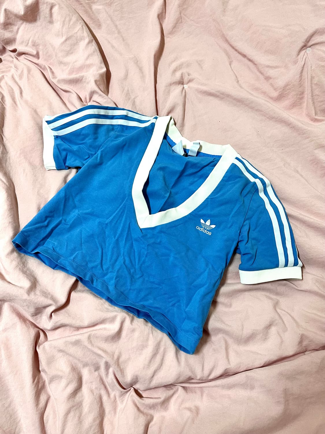 빈티지 아디다스 트랙 크롭 티셔츠 상품이미지1