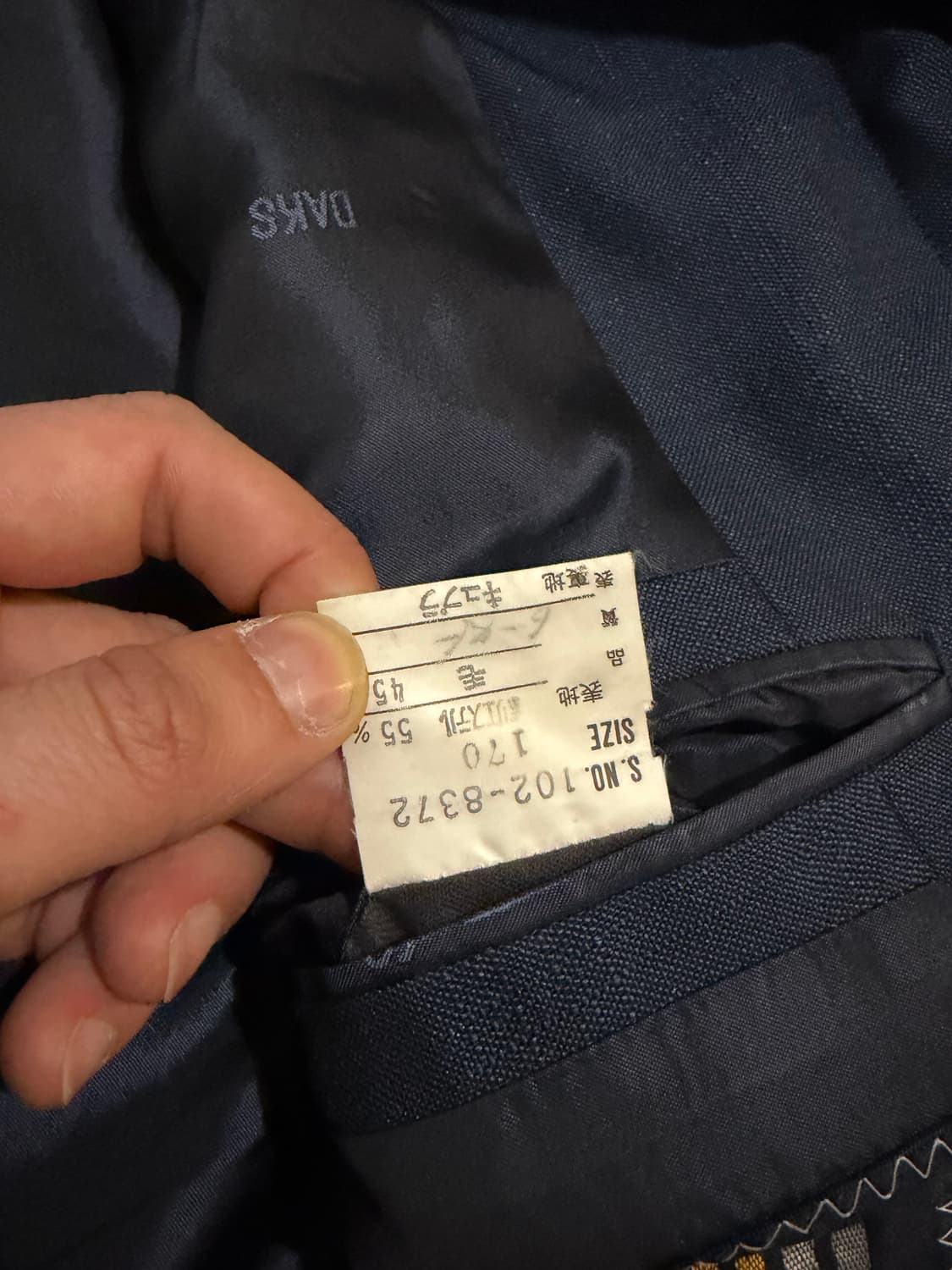 95-100) 닥스 프랑스 원단 맥코트 네이비 상품이미지8