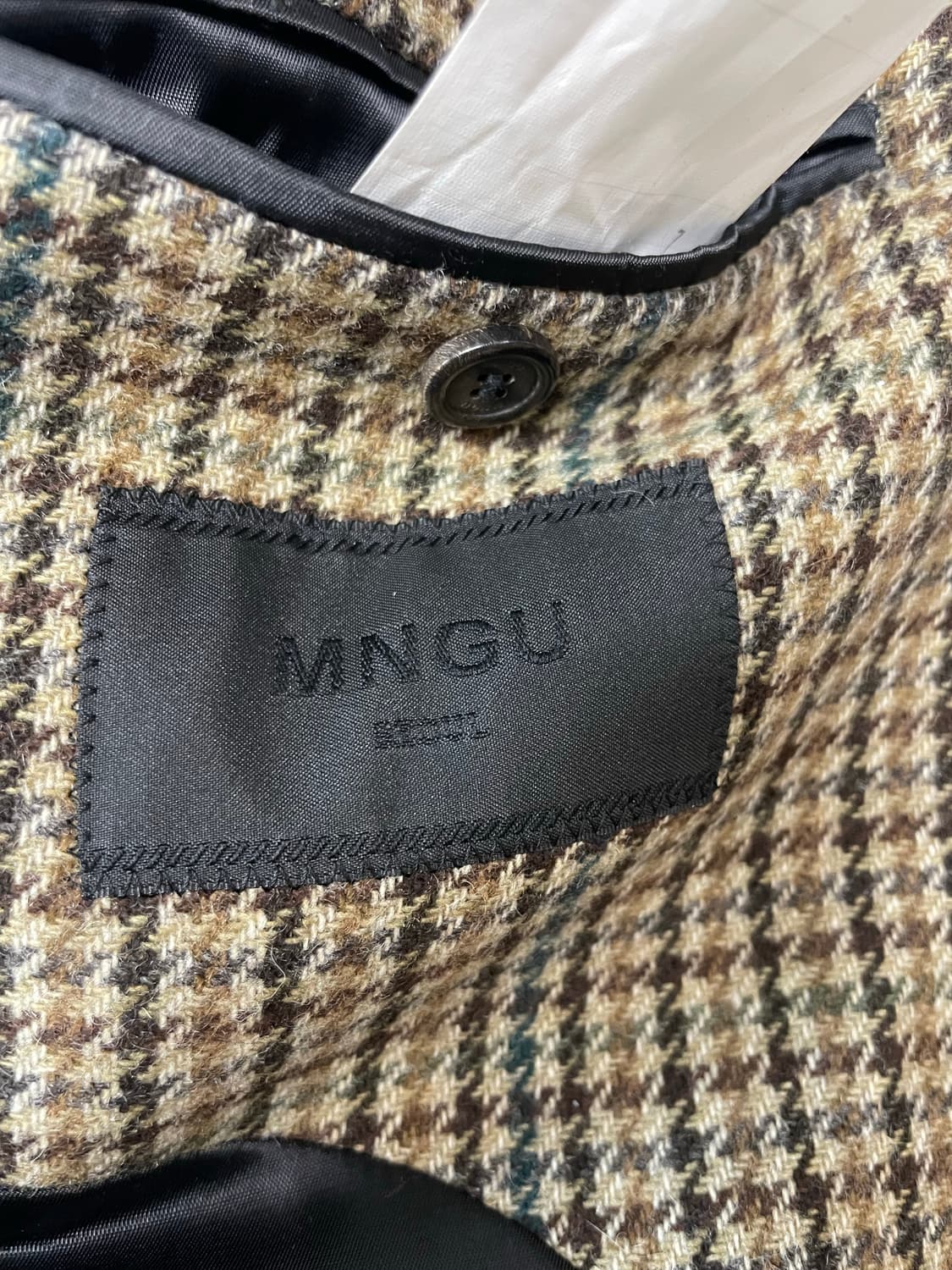 MNGU 클래식 하운드투스 체크 울 블레이저 상품이미지4