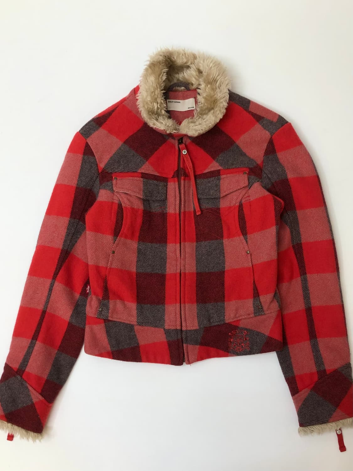 Levi's 리바이스 버팔로 레드 체크 퍼 자켓  상품이미지3