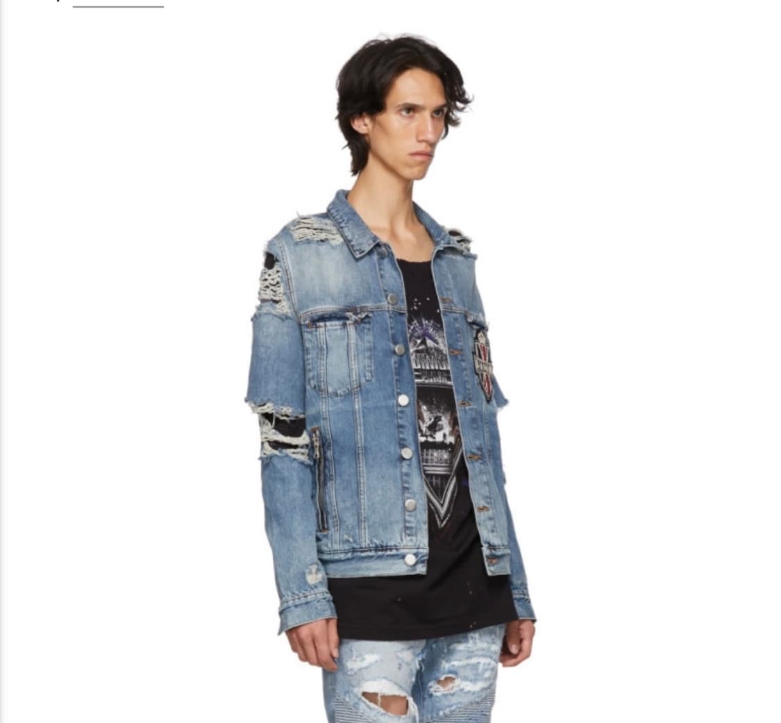 발망 좀비 디스트로이드 데님 자켓 L 상품이미지3
