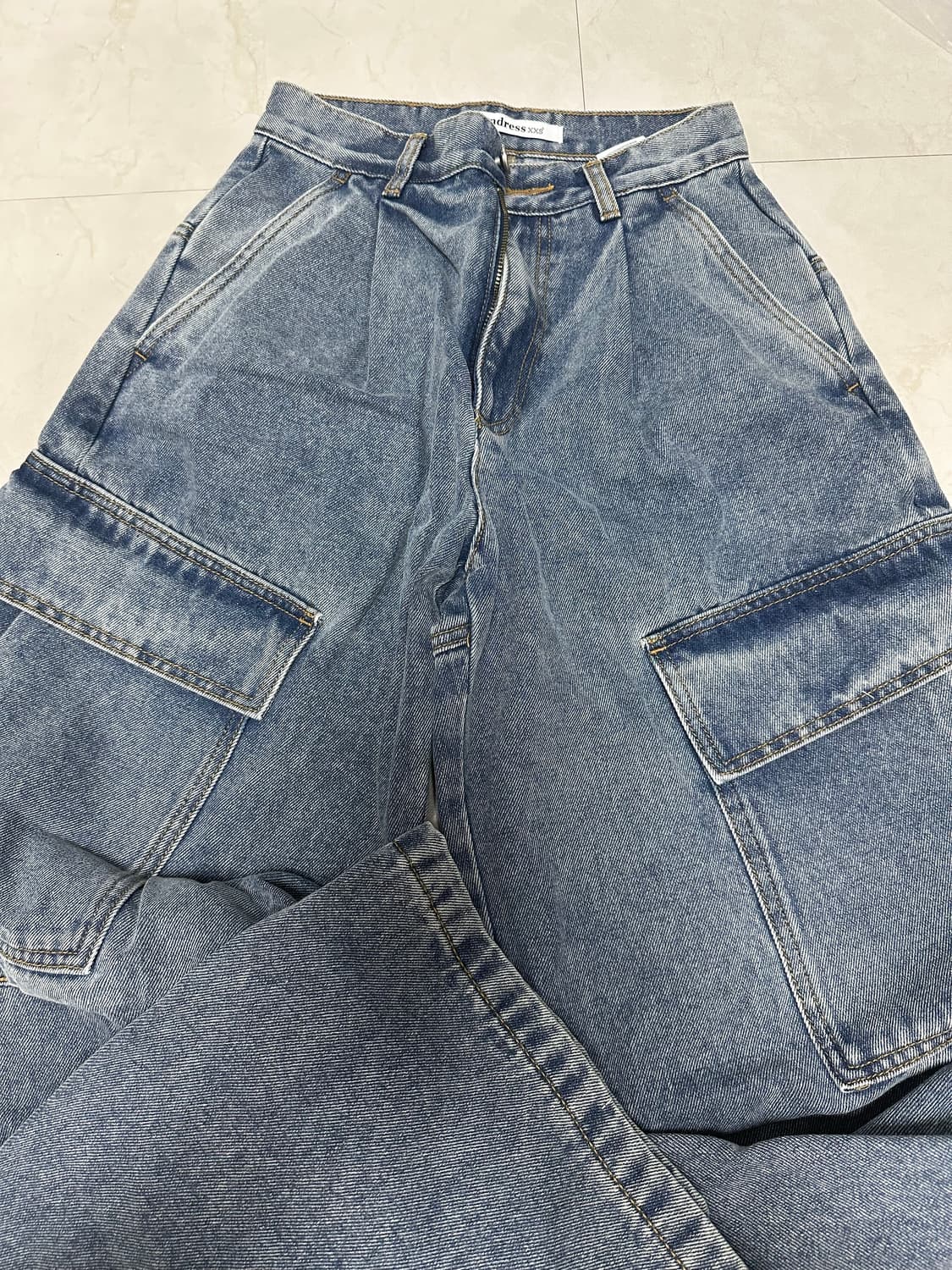 어반드레스 사이드 빅 카고 데님 청바지 xxs 상품이미지7