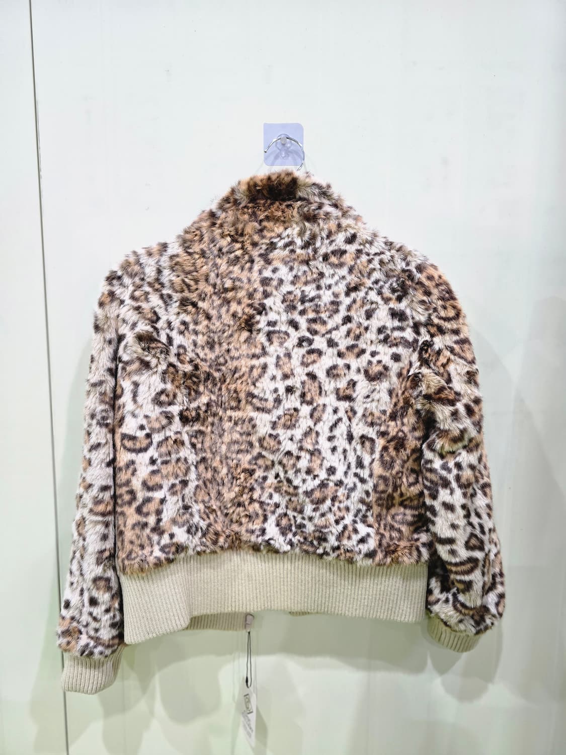 레오파드 퍼 숏 자켓 일본 빈티지 상품이미지2
