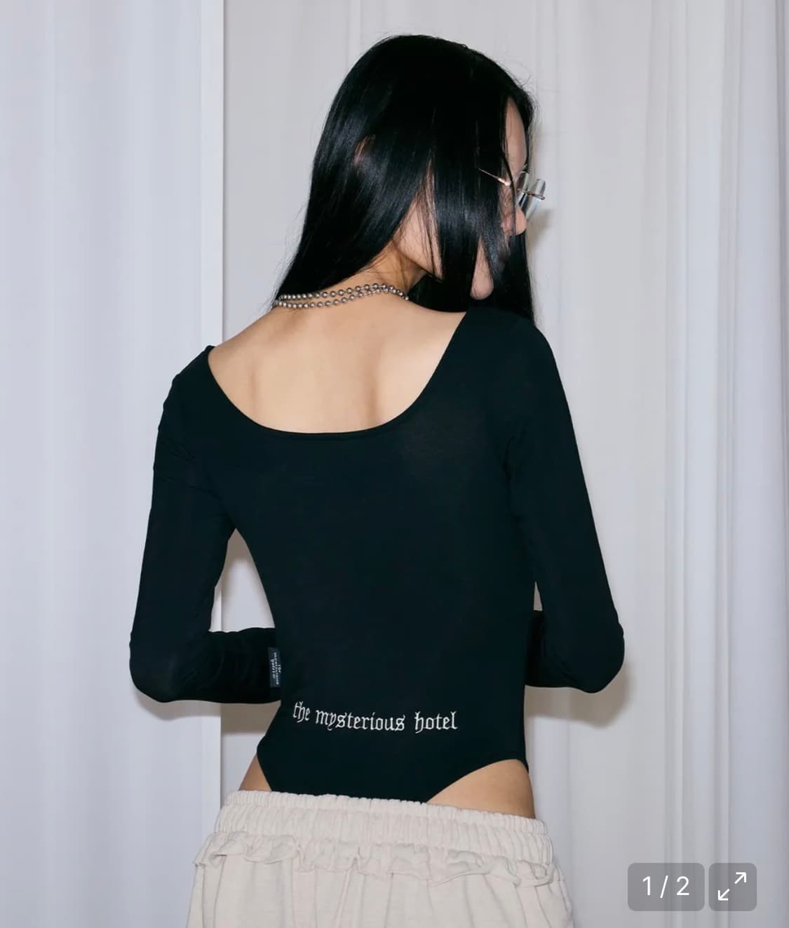미스테리어스호텔 HOTEL BODYSUIT 바디수트 블랙 상품이미지1