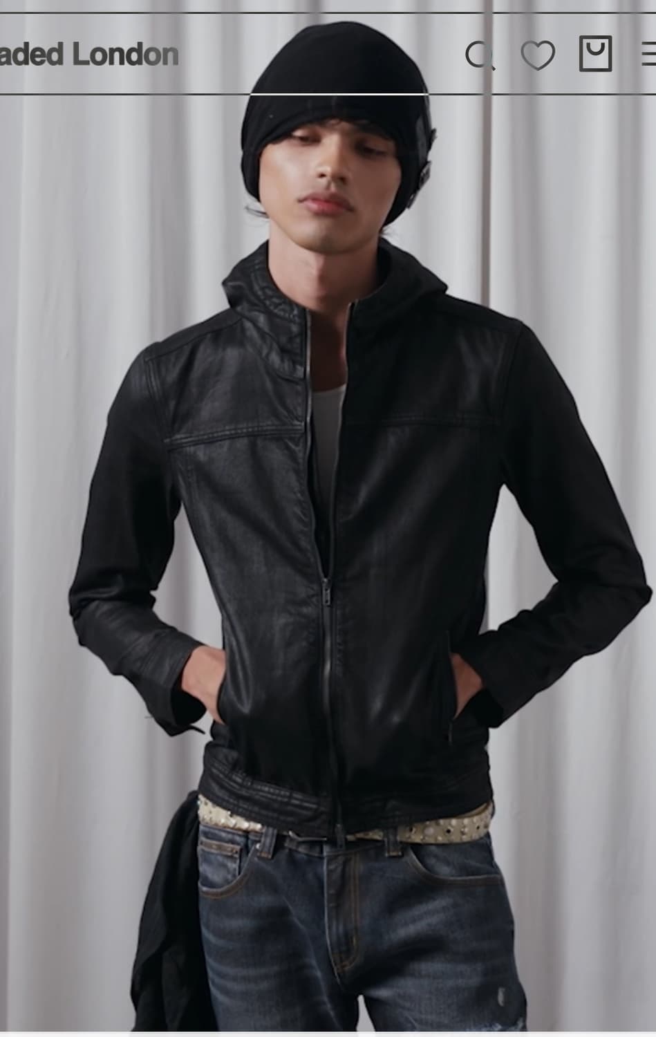 제이디드 런던 왁스 데님 후드 재킷 상품이미지1