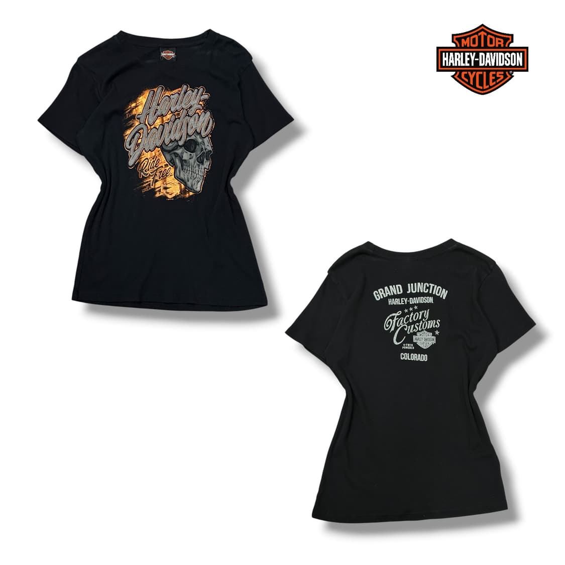 할리 데이비슨 스컬 반팔티 상품이미지2