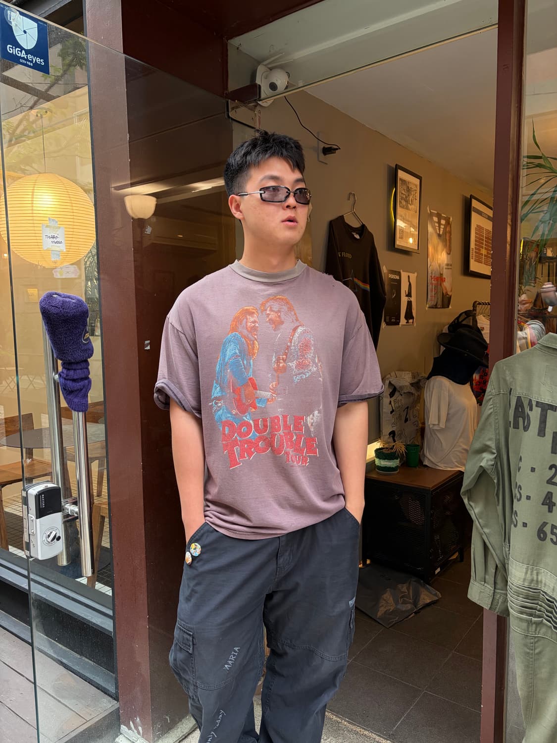 90‘s Double Trouble tour hard faded T-sh 상품이미지1