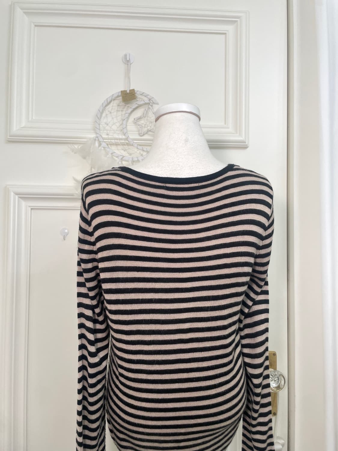 beige gray lace point pearl button cardi 상품이미지4