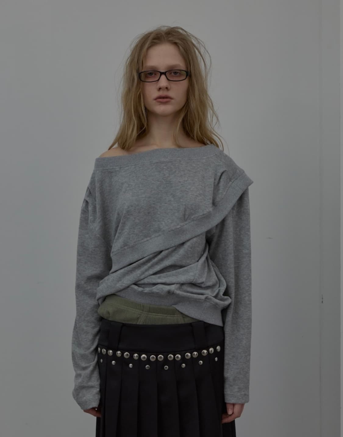 새제품 LCDC LAYERED DETAIL JERSEY TOP 상품이미지1