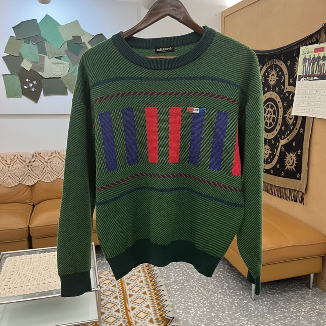 아디다스 희귀 레트로 90's 제우교역 울 니트 100 C11062 상품이미지3