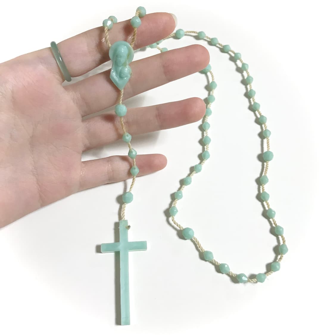 일본 빈티지 민트 로자리오 목걸이 고스 로리 펑크 갸루 그런지 페어리 상품이미지4