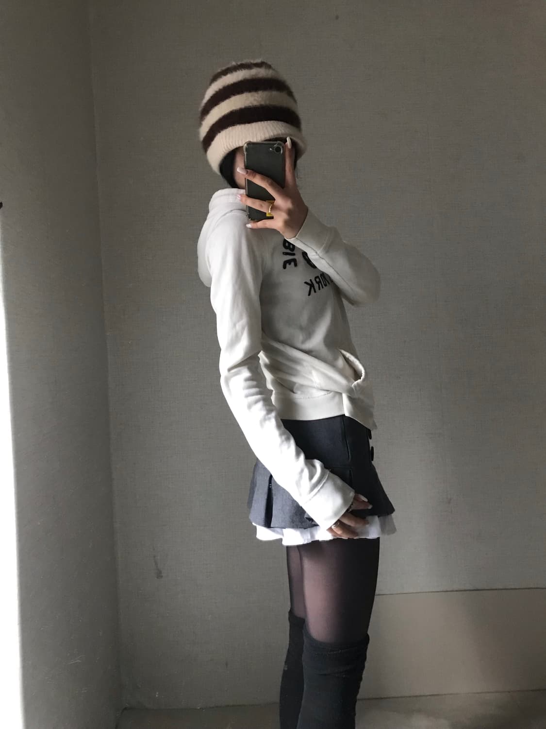 아베크롬비 화이트 슬림핏 후드집업 상품이미지3