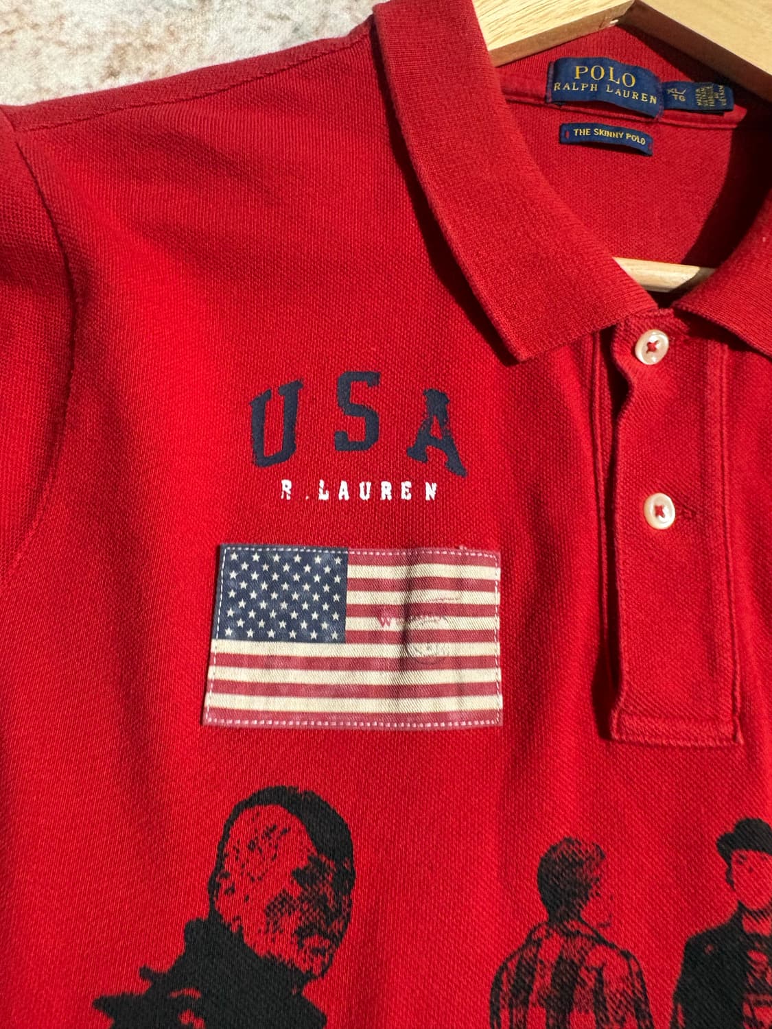 폴로 빅포니 USA 성조기 커스텀 반팔 카라 티셔츠 상품이미지3