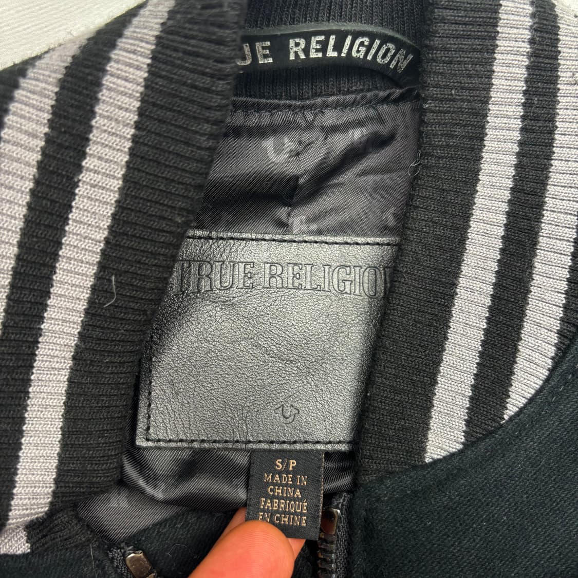 트루 릴리전 몰스킨 레더 바시티 자켓 S 상품이미지7