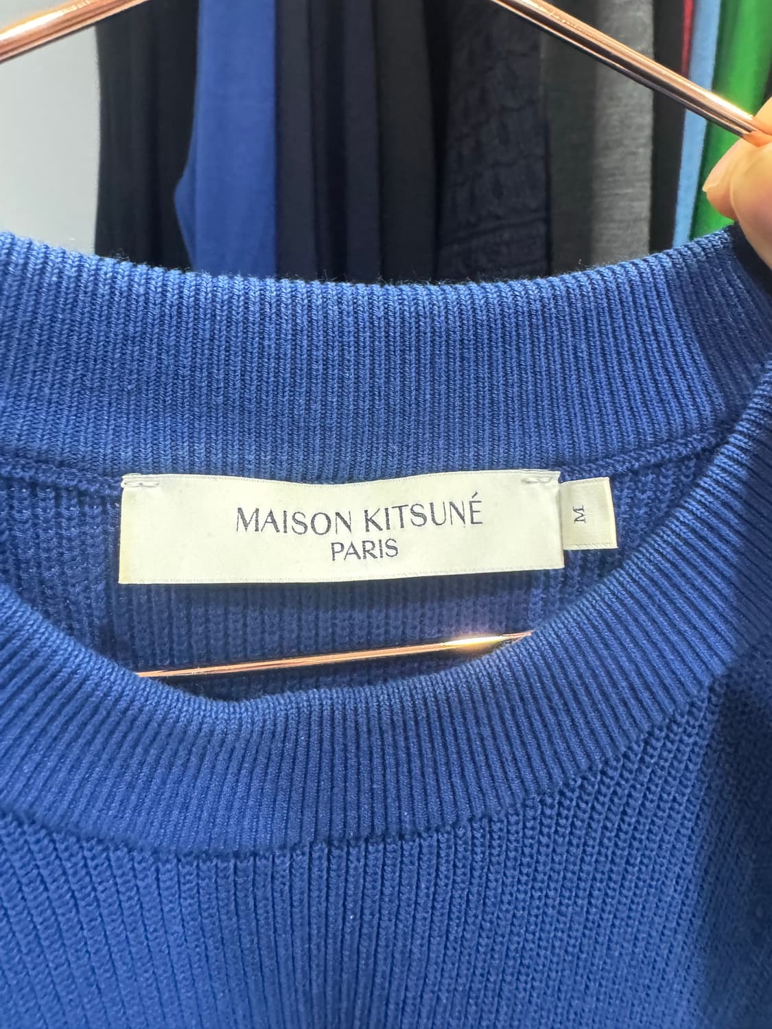 메종키츠네 폭스 헤드 릴렉스드 점퍼 딥블루 상품이미지3