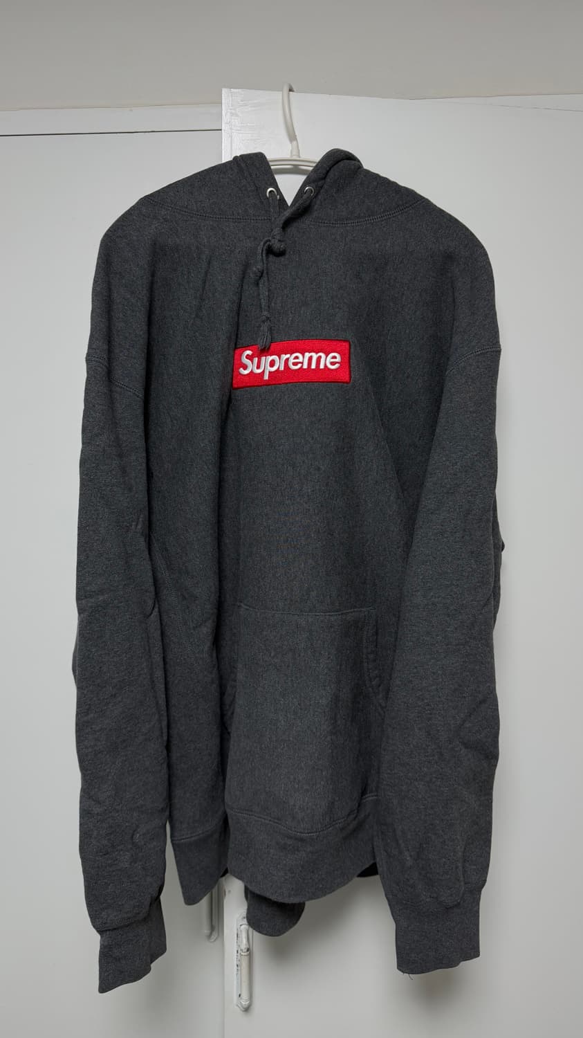  [XL]슈프림 박스로고 후드 스웨트셔츠 차콜 - 21FW 상품이미지2