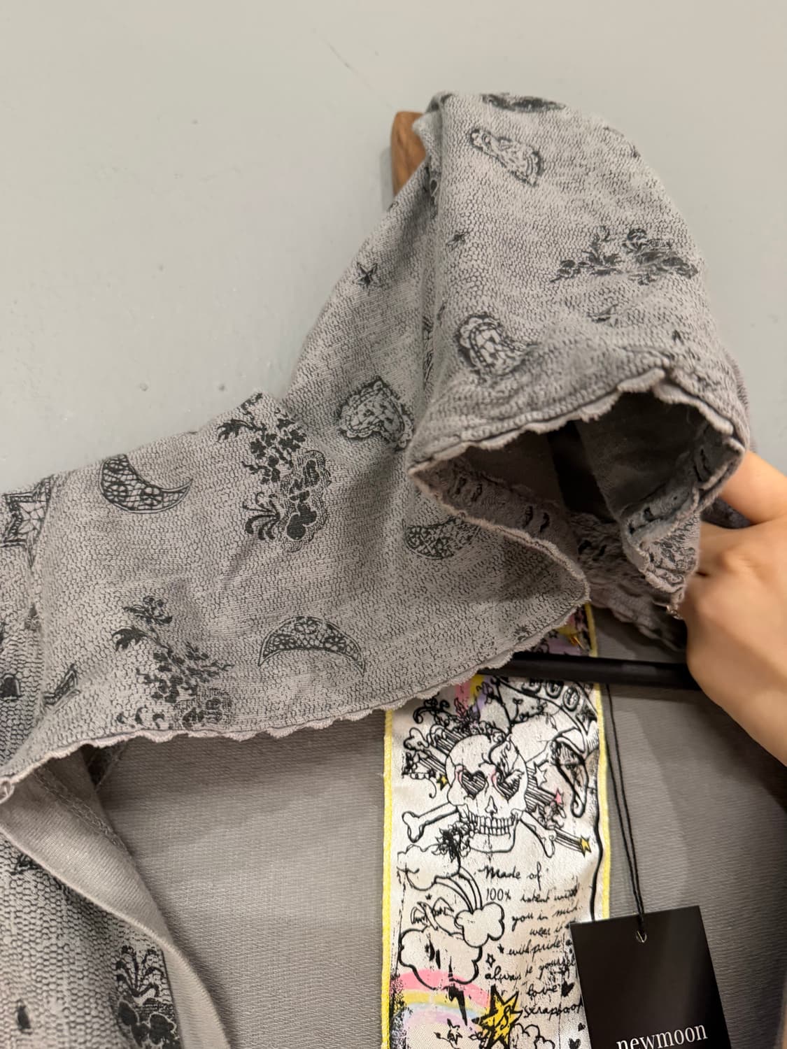 kawaii printing v-neck hood zip-up 상품이미지10