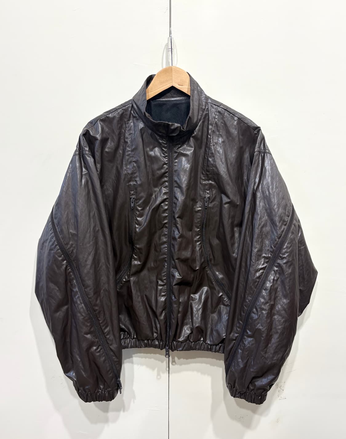 쿠어 멀티 집업 레더 블루종 자켓 상품이미지1