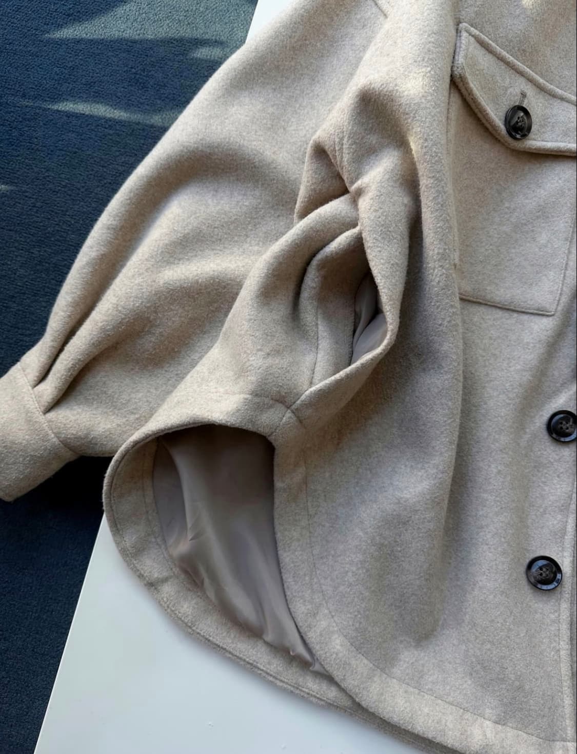 Melton fabric overfit shirtjacket  상품이미지3