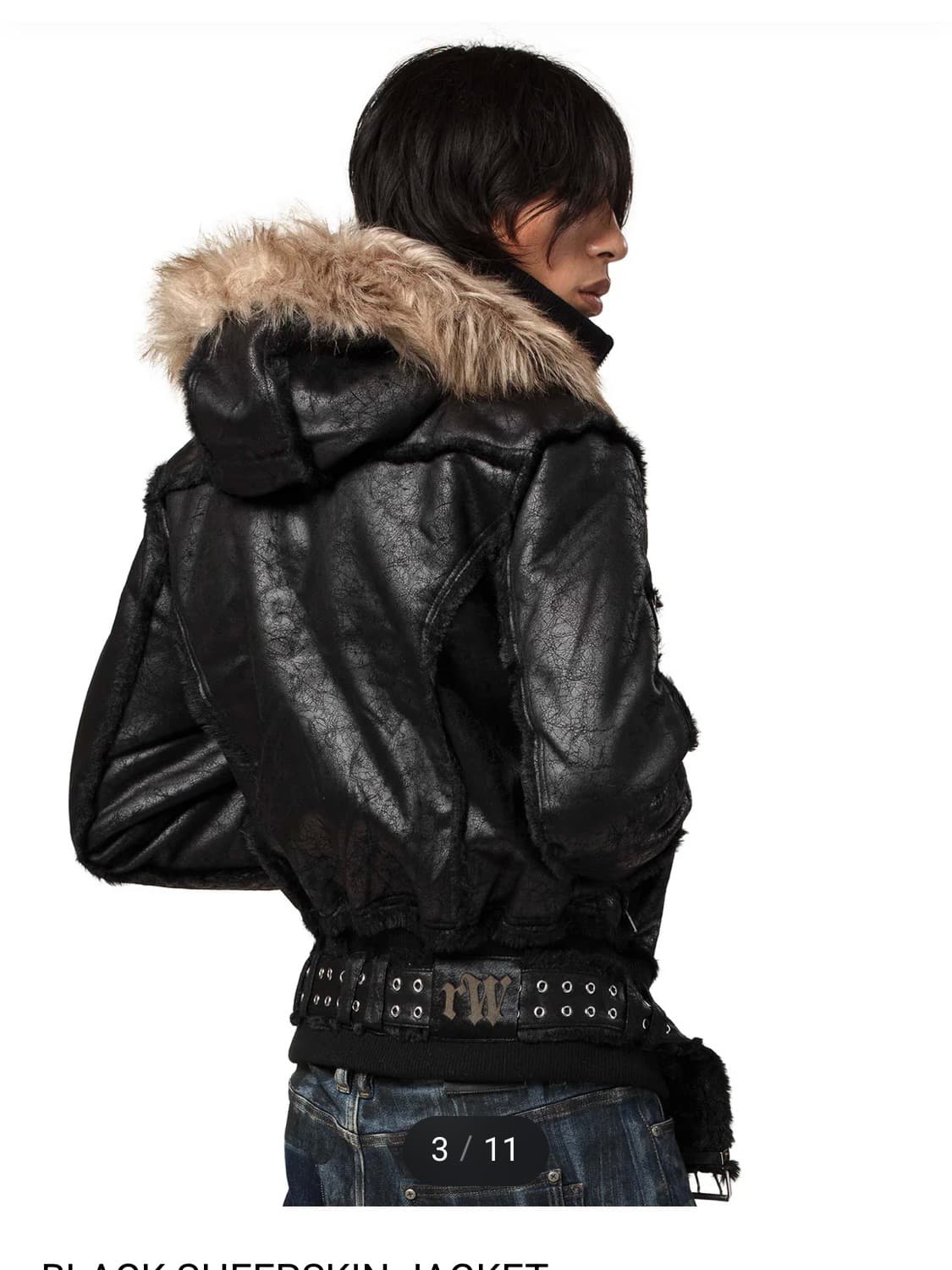 racer 블랙쉽스킨자켓 Black sheepskin jacket 상품이미지5