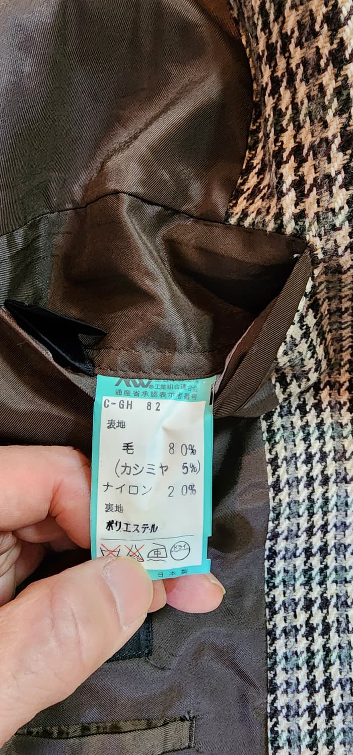 체크 모직 자켓 M 상품이미지9