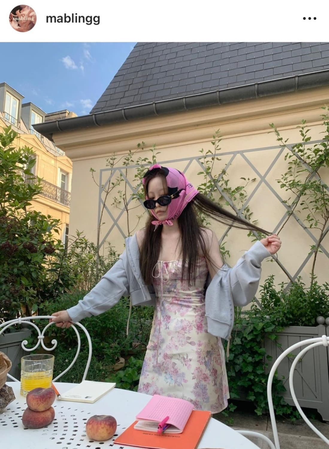 마블링 플라워 실크 원피스 새상품 상품이미지1